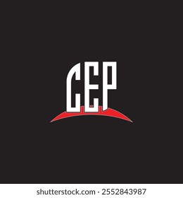 CEP letter logo design with white background in illustrator, vector logo modern alphabet font