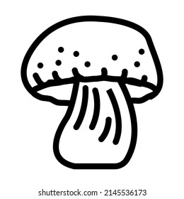 cep mushroom line icon vector. cep mushroom sign. isolated contour symbol black illustration