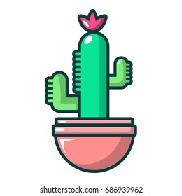 Cephalocereus cactus icon. Cartoon illustration of cephalocereus cactus vector icon for web design