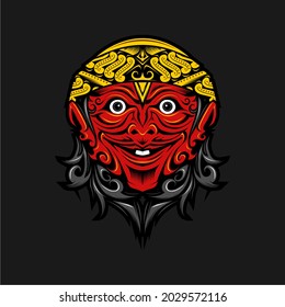 Cepot, famous Indonesian culture puppets stock vector svg