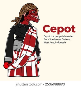 Cepot es un personaje títere de la cultura Sundanese, Java Occidental, Indonesia