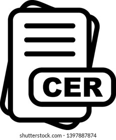  CER File Format Icon For Your Project
