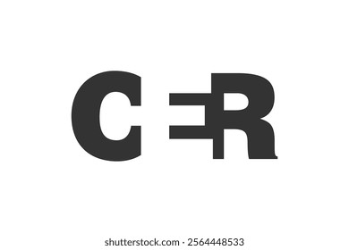 CER logo design. Initial letter C E R bold font style for tech startups, consulting, corporate branding. Creative company name, headlines typography identity, trendy logotype. Vector illustration.