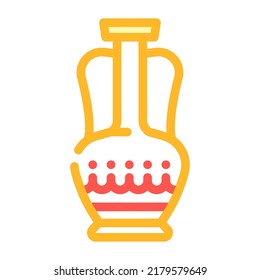 vector de icono del color de las amforas cerámicas. signo de ánfora cerámica. ilustración de símbolo aislado
