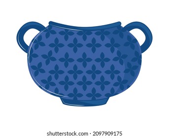 ceramic amphora utensil icon isolated