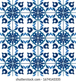 Keramikfliese AZULEJO mit einer nahtlosen Vorlage