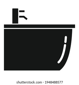 Ceramic bidet icon. Simple illustration of Ceramic bidet vector icon for web design isolated on white background