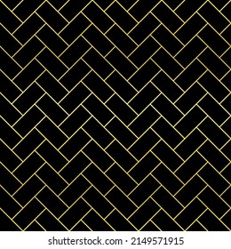 ceramic black bricks or metro tiles. seamless herringbone pattern, triangular zig zag tiling. Wall or flour for bathroom, kitchen or outdoor. Modern design, stone material in interior flat vector