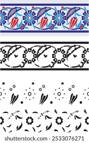 Keramische Grenze Iznik Vektor Design islamic eps file