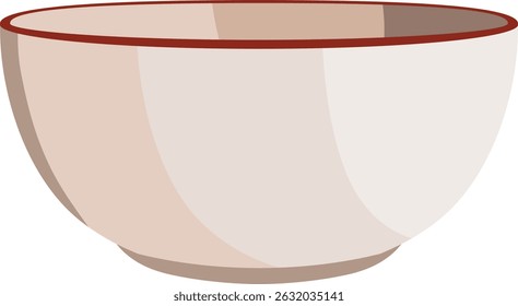 Vetor de mesa de comer prato de tigela de cerâmica