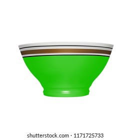 Ceramic bowl in vector on white background.Ceramic Cup realistic vector illustration.