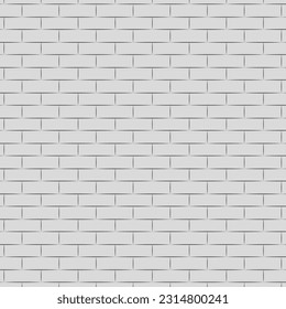 Ceramic brick tile wall. Vector illustration. Stock image.