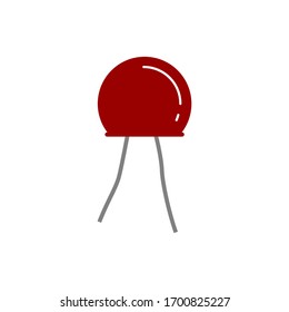 Ceramic capacitor color icon. transistor colorful sign design