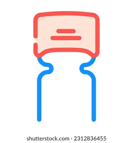ceramic capacitor electronic component color icon vector. ceramic capacitor electronic component sign. isolated symbol illustration