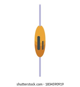 Ceramic capacitor icon. Isometric of ceramic capacitor vector icon for web design isolated on white background