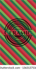 Ceramic christmas badge.