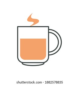 ceramic coffee cup fill style icon vector illustration design