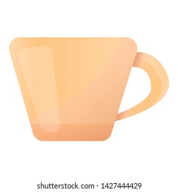 Ceramic coffee cup icon. Cartoon of ceramic coffee cup vector icon for web design isolated on white background