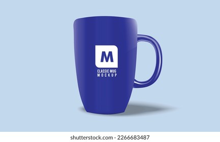 Ceramic coffee cup mug mockup design with a background