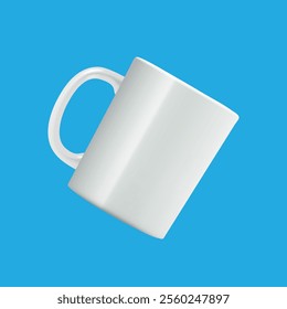 Ceramic coffee cup mug mockup vector  design with isolated background.