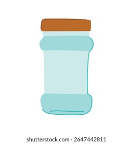 ceramic coffee jar cartoon. seal freshness, beans grounds, lid capacity ceramic coffee jar sign. isolated symbol vector illustration