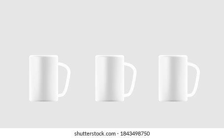 Tubos de café cerámico con fondo blanco