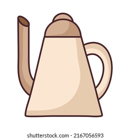 ceramic coffee pot over white