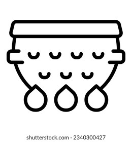 Ceramic colander icon outline vector. Cooking strainer. Sieve utensil