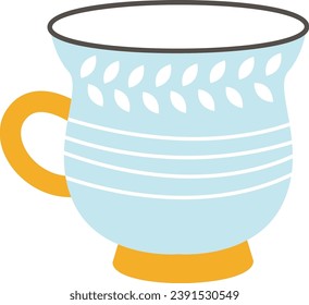 Ceramic Cup Abstract Vector Illustration