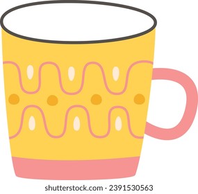 Ilustración del vector abstracto de la copa cerámica