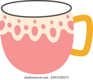 Ceramic Cup Abstract Vector Illustration