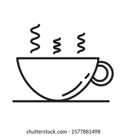 ceramic cup of beverage icon vector illustration design