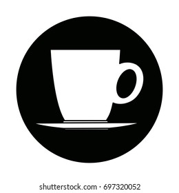 ceramic cup of coffee plate handle beverage