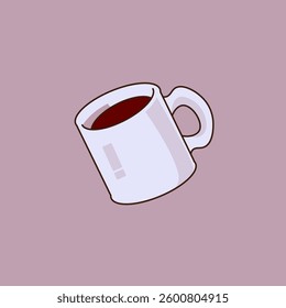 Ceramic cup filled with hot chocolate