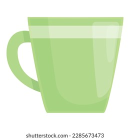 Vector de caricatura de icono de copa cerámica. Bola de café. Apron de comida