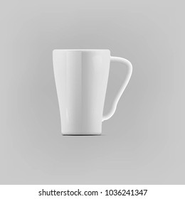 CERAMIC CUP ON WHITE BACKGROUND