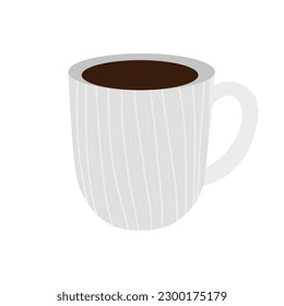 Ceramic cup on white background