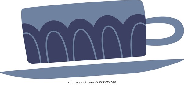 Ceramic Cup With Saucer Vector Illustration
