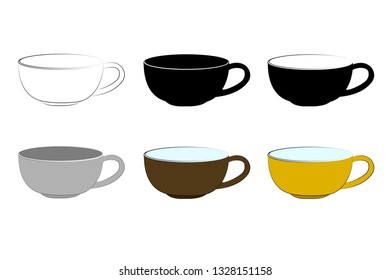 Ceramic cup, for tea, or for coffee.