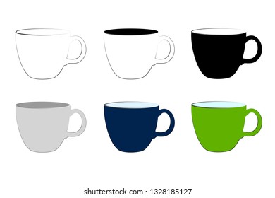 Ceramic cup, for tea, or for coffee.