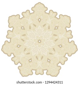 Ceramic decors hand drawn Mandala. Asian, Indian motif Round colorful floral ornament in traditional Oriental pattern. Isolated decorative element for card design t-shirt print