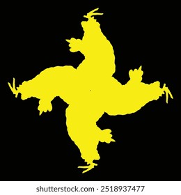 design cerâmico com um motivo de kate de frango abstrato