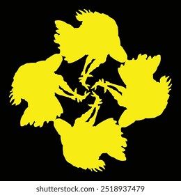 design cerâmico com um motivo de kate de frango abstrato