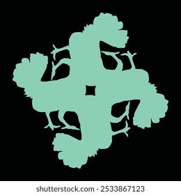 design cerâmico com um motivo de kate de frango abstrato