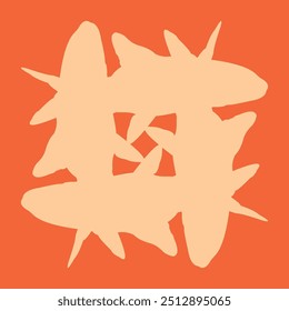 keramisches Design in Form eines orangefarbenen Zierfisches