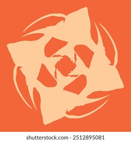keramisches Design in Form eines orangefarbenen Zierfisches