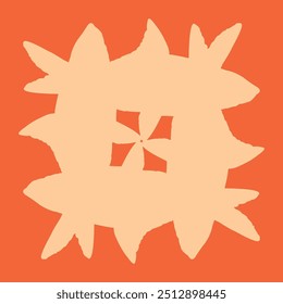 keramisches Design in Form eines orangefarbenen Zierfisches