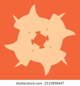 keramisches Design in Form eines orangefarbenen Zierfisches