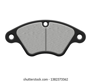 Ceramic disc brake pads. Car parts. Vector illustration on white background.