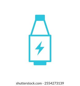 Ceramic Electrical Fuse Icon. Retro Power protector. Isolated on white background. 